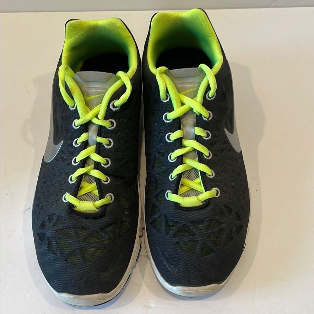Nike Black and Lime Green Sneakers